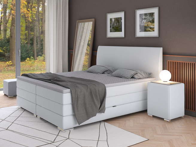 Postel boxspring Lotus 220x220 s úložným prostorem - výběr barev