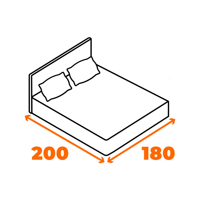 Postele 180x200 cm