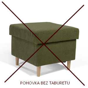 Pohovka bez taburetu -2 290 Kč