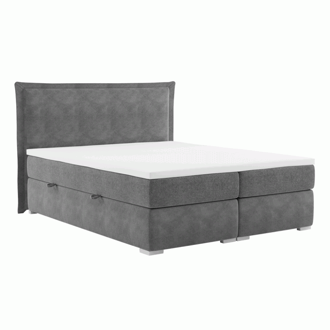 Postel boxspring, šedá, 160x200, MEGAN